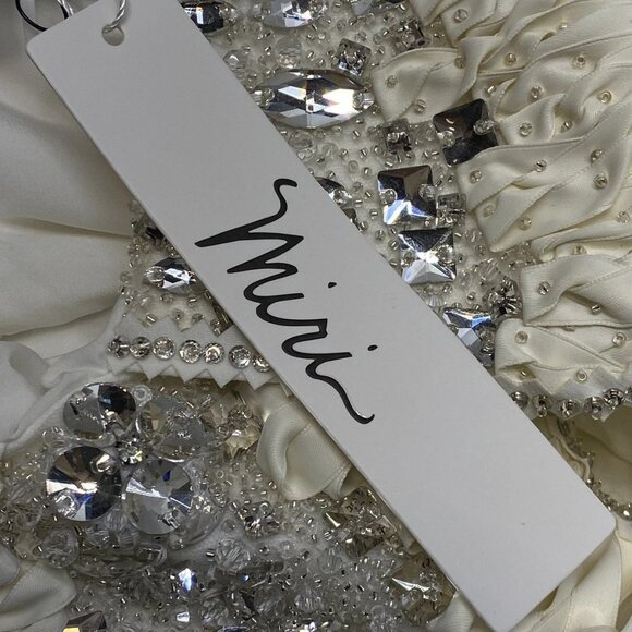 Miri New York Women’s Embellished Collar Midi Dress Size 2 Cream White - Picture 9 of 15